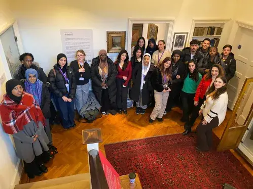 Year 12 students at the Freud Museum
